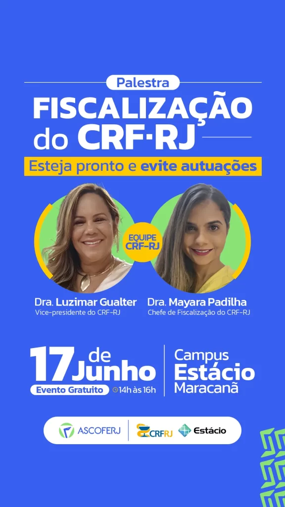 Banner Palestra Fiscalização CRF 17 de junho