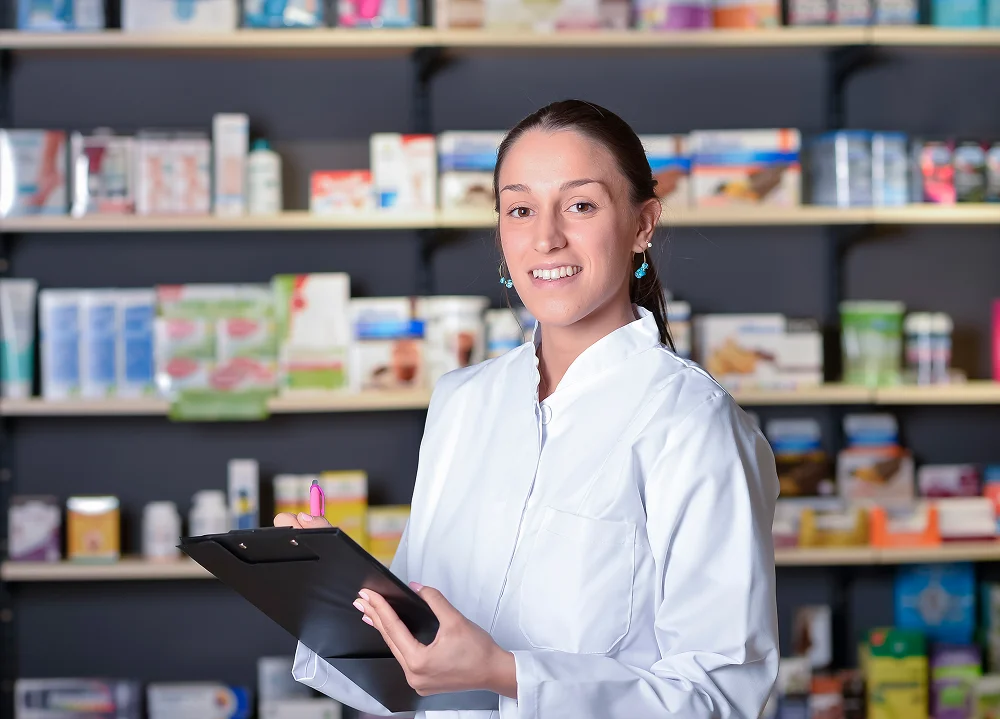 farmacêutica no trabalho
