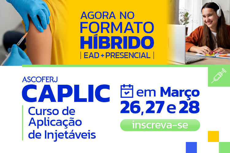 Ascoferj anuncia novo formato do seu tradicional curso de injetáveis
