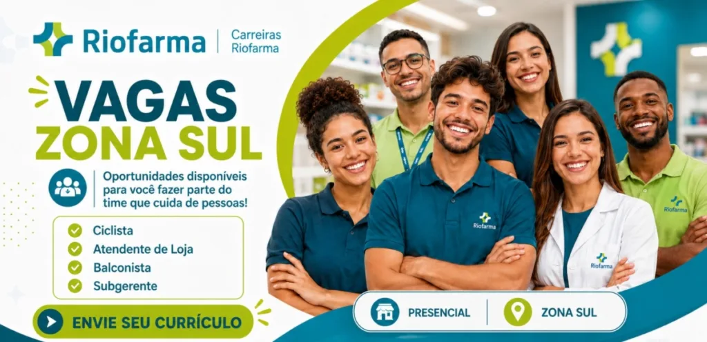 Riofarma abre vagas de emprego na Zona Sul do Rio de Janeiro